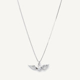 collar corazon alado simbolo del amor elaborado en plata 925 de AMBAR joyería