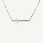 Collar Cruz Lisa de plata 925 de AMBAR Joyería Fina