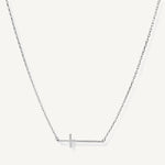 Collar Cruz Lisa de plata 925 de AMBAR Joyería Fina