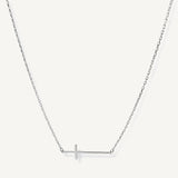 Collar Cruz Lisa de plata 925 de AMBAR Joyería Fina
