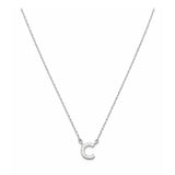 Collar con Inicial C de plata 925 enchapada en rodio y circonitas 