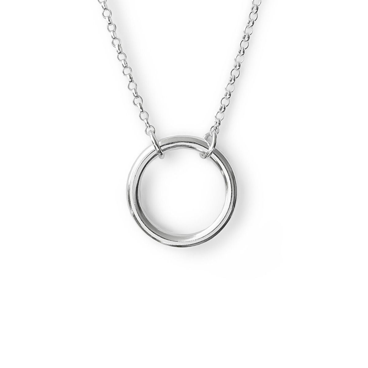Collar karma circulo de vida al detalle elaborado en plata 925 de AMBAR joyería