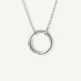 Collar karma circulo de vida al detalle elaborado en plata 925 de AMBAR joyería