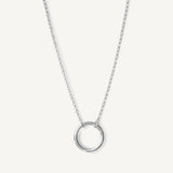 Collar karma circulo de vida elaborado en plata 925 de AMBAR joyería
