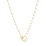Collar karma doble liso enchapado en oro 18k de AMBAR Joyería Fina