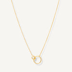 Collar karma doble liso enchapado en oro 18k de AMBAR Joyería Fina