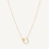 Collar karma doble liso enchapado en oro 18k de AMBAR Joyería Fina