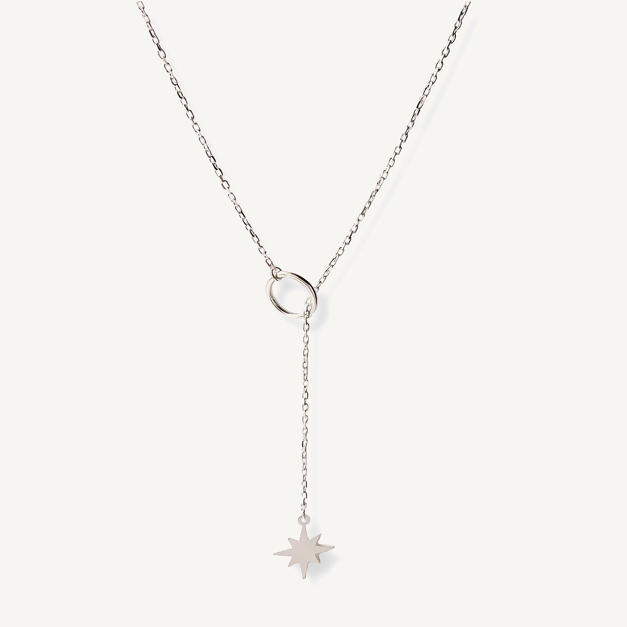 Collar Layer Corbatita Estrella Polar de Plata 925 de AMBAR Joyería Fina