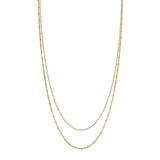 Collar Capri en capas ivory enamel enchapado en oro de 18K AMBAR Joyería Fina