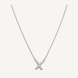 Collar Inicial X Rodio