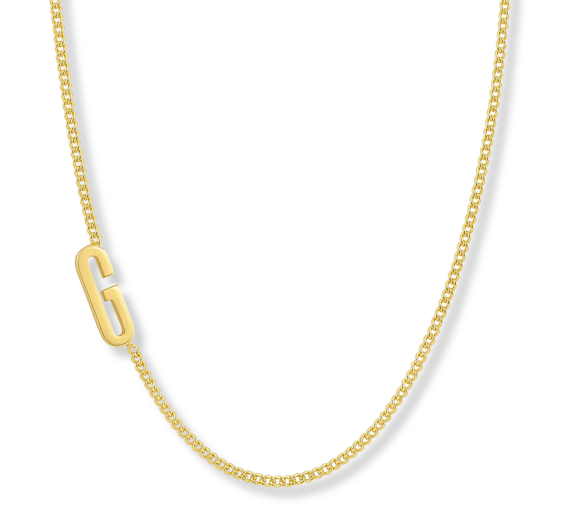 Collar wilder inicial G enchapado en Oro 18k de AMBAR Joyería Fina