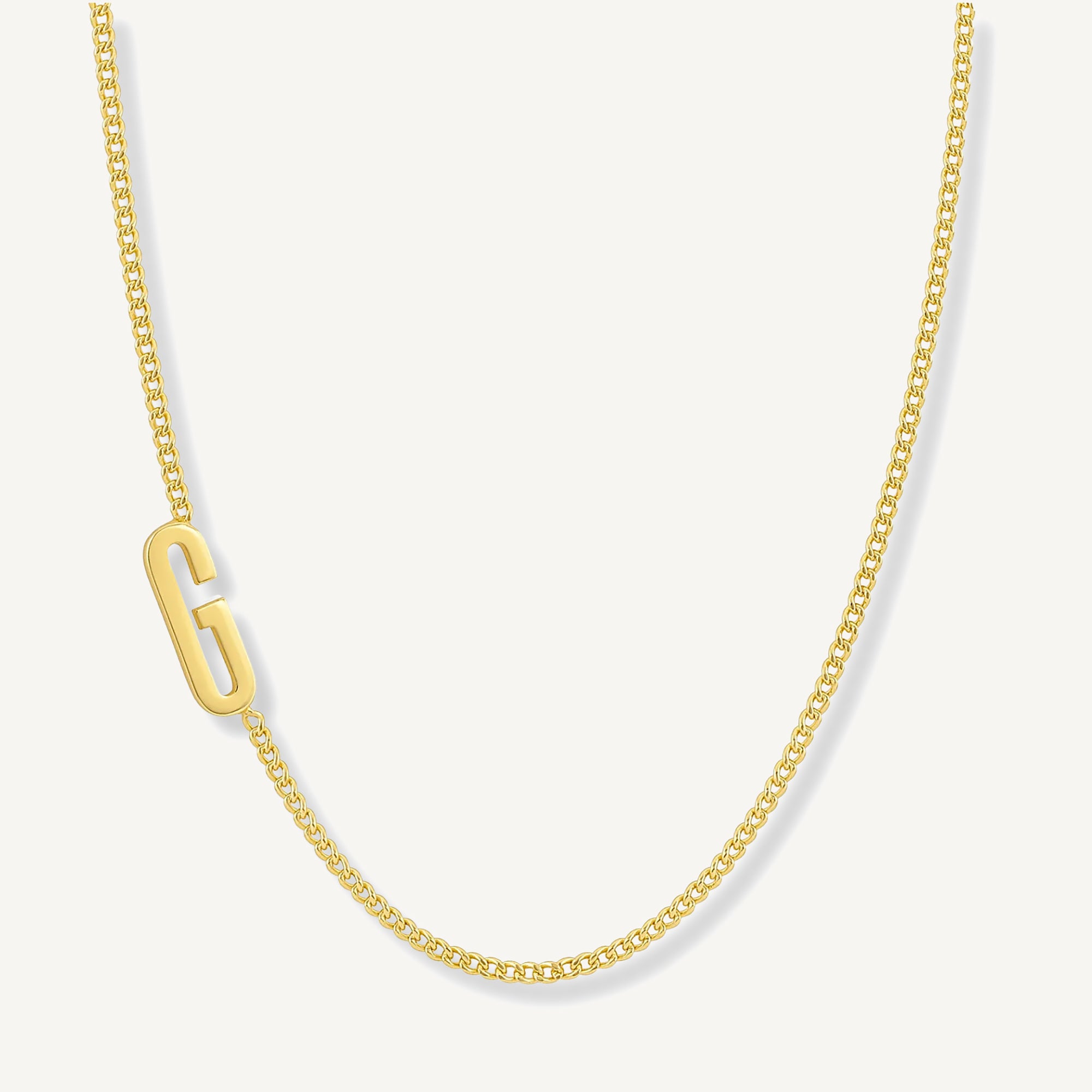 Collar wilder inicial G enchapado en Oro 18k de AMBAR Joyería Fina