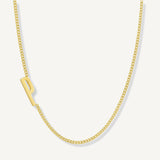 Collar wilder inicial P enchapado en Oro 18k de AMBAR Joyería Fina