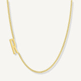 Collar wilder inicial R enchapado en Oro 18k de AMBAR Joyería Fina