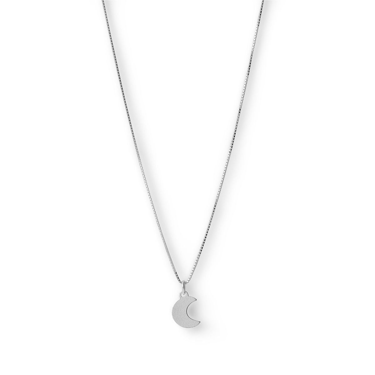 collar lunita con cadena veneciana elaborado en plata 925 de AMBAR joyería