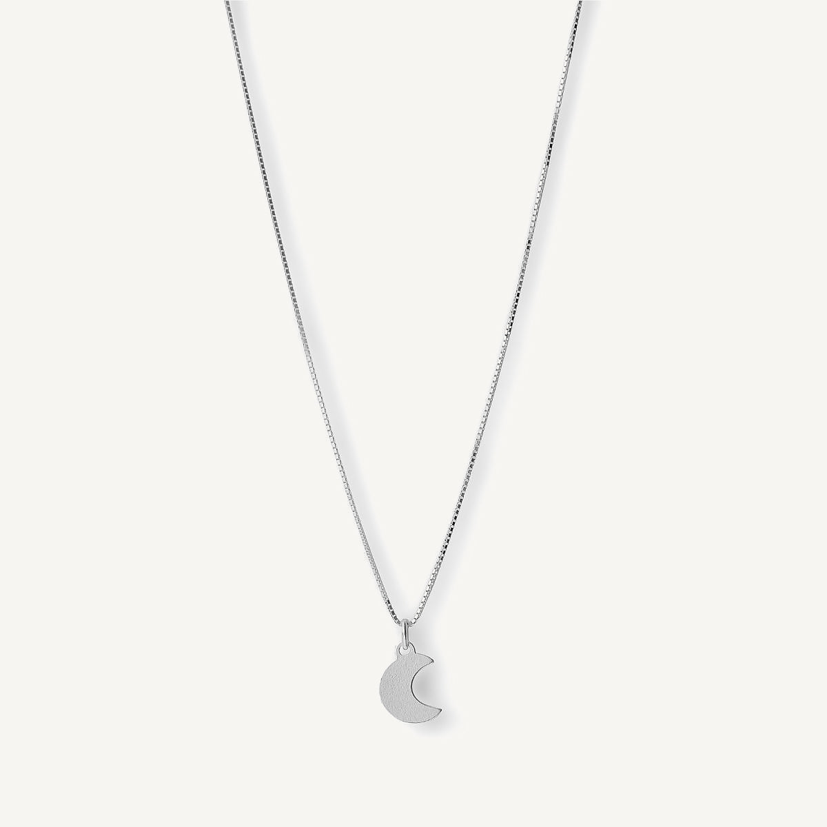 collar lunita con cadena veneciana elaborado en plata 925 de AMBAR joyería
