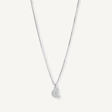 collar lunita con cadena veneciana elaborado en plata 925 de AMBAR joyería
