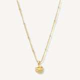 Collar Placa Olas Trendy enchapado en oro de 18K de AMBAR Joyería Fina