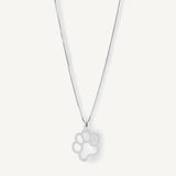 collar huellita de puppy elaborado en plata 925 de AMBAR joyería