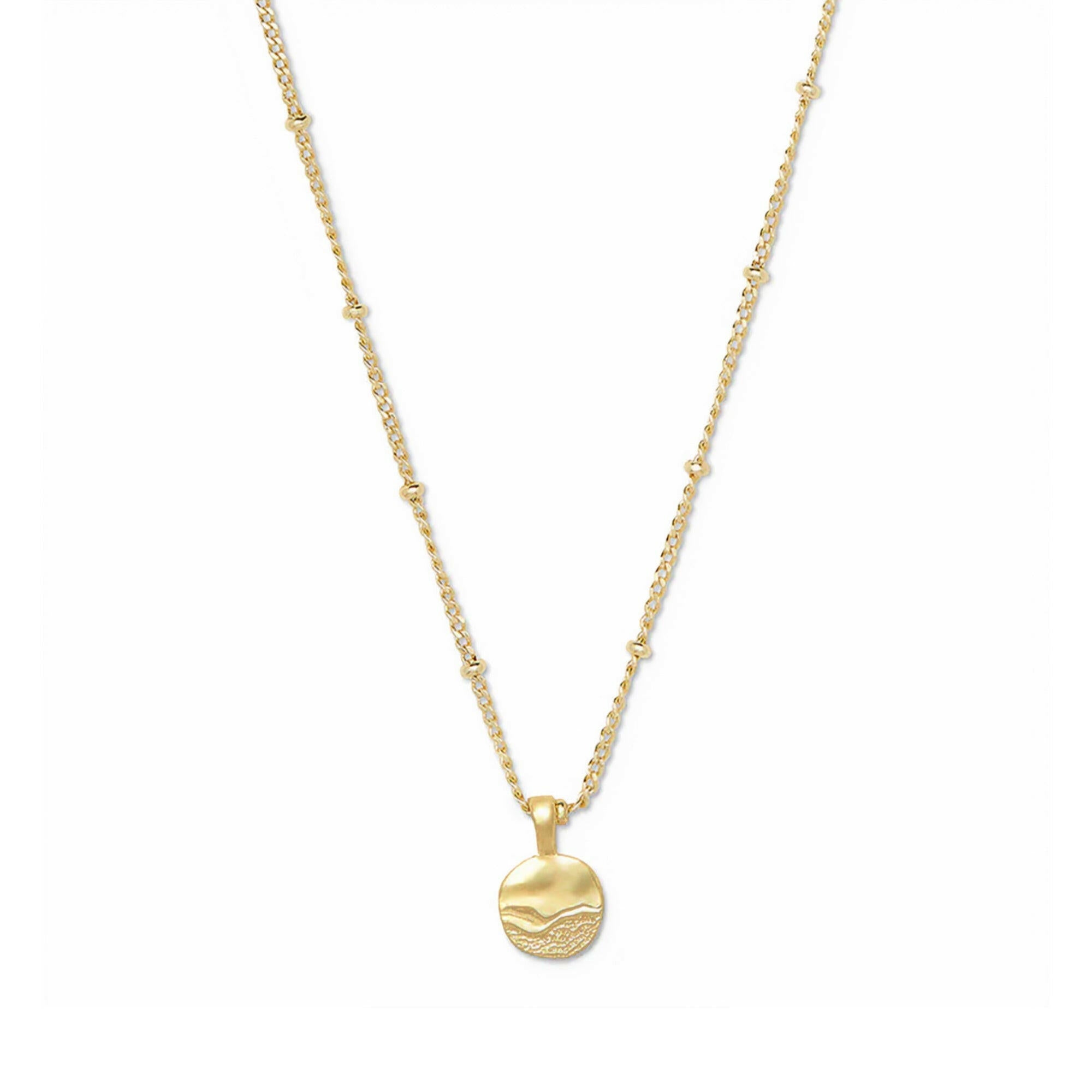 Collar Placa Olas Trendy enchapado en oro de 18K de AMBAR Joyería Fina