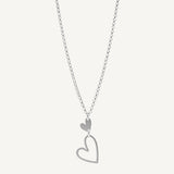 Collar de corazones mi primer amor elaborado en plata 925  de AMBAR joyería