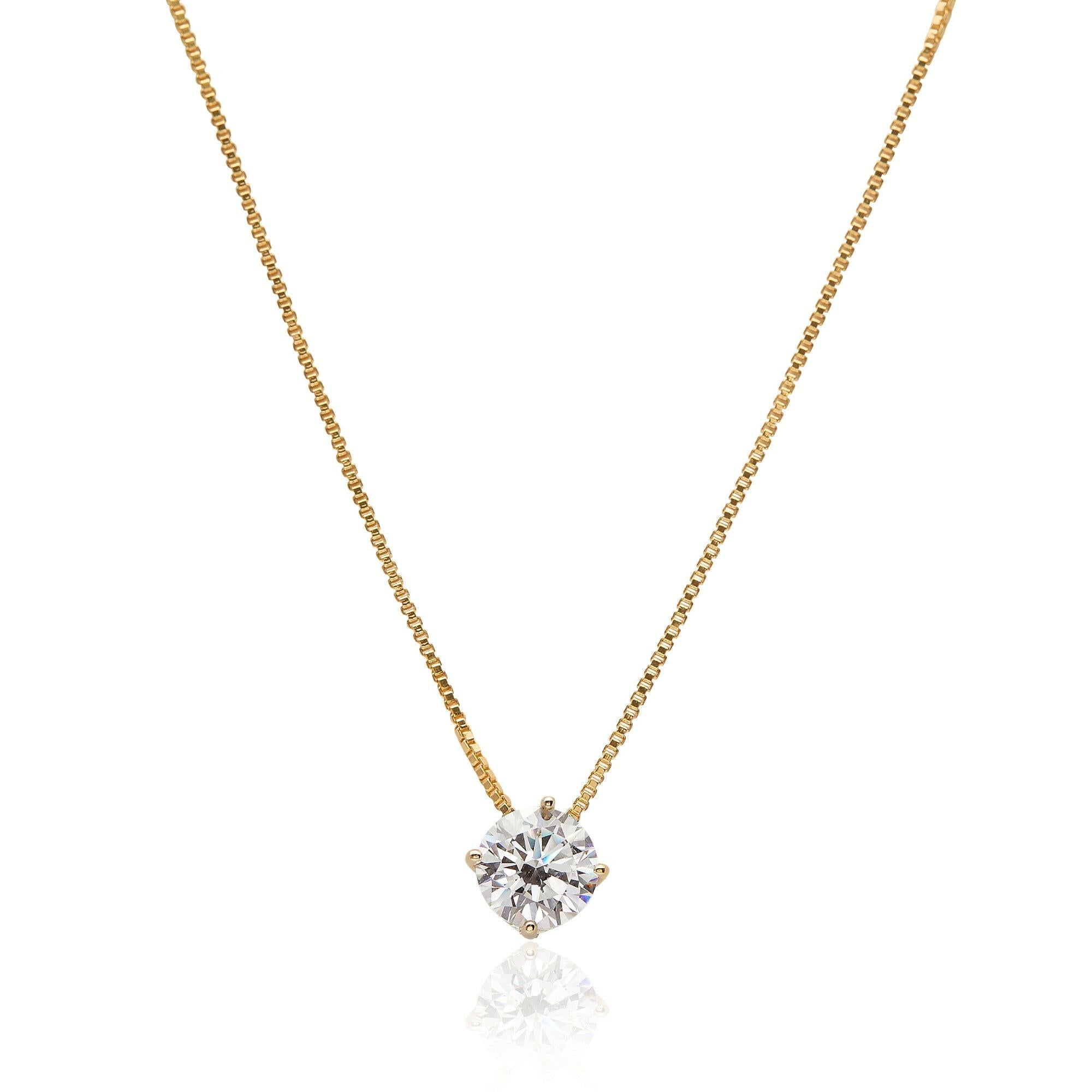 Collar Punto De Luz 7 de Oro Laminado 18K de AMBAR Joyería Fina