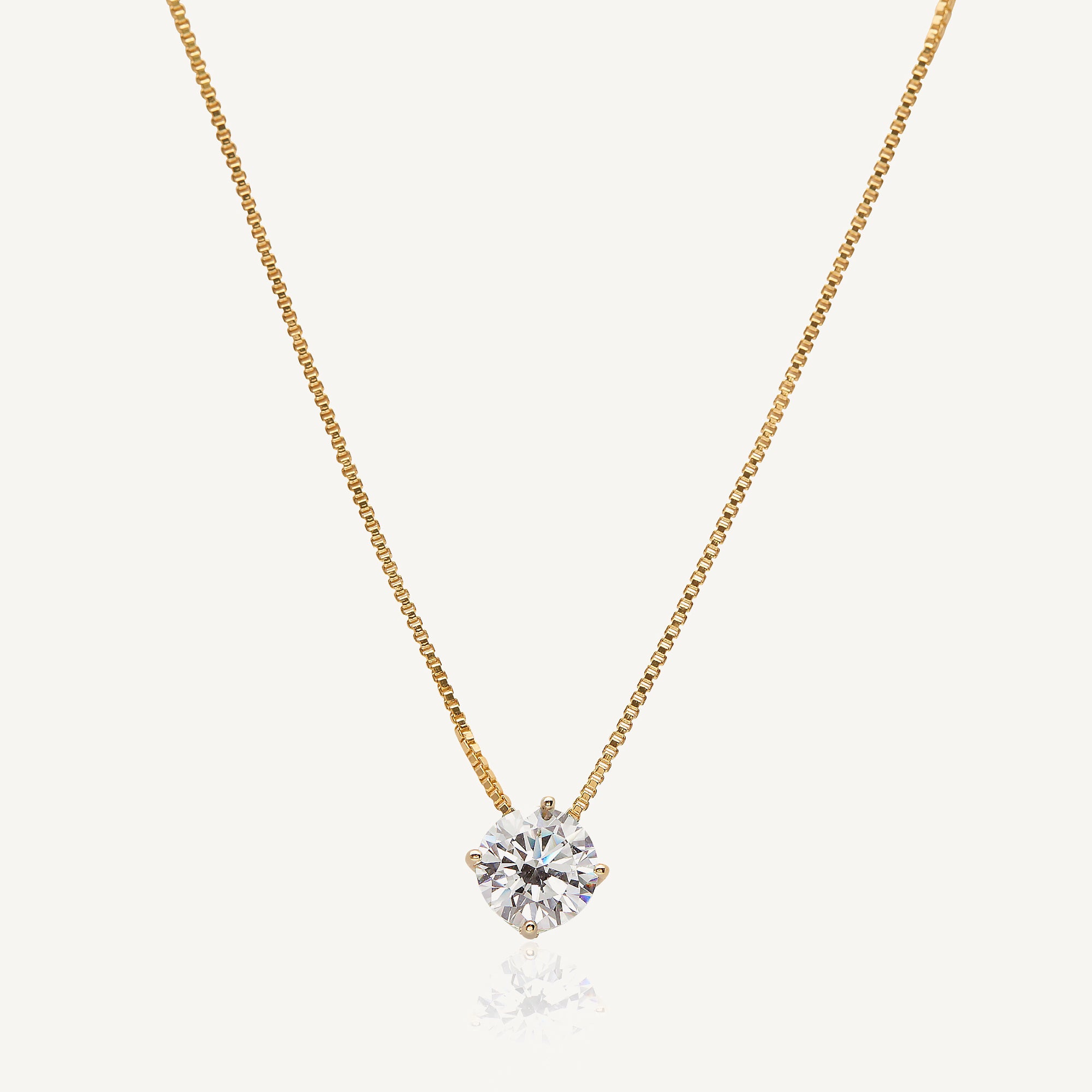 Collar Punto De Luz 7 de Oro Laminado 18K de AMBAR Joyería Fina