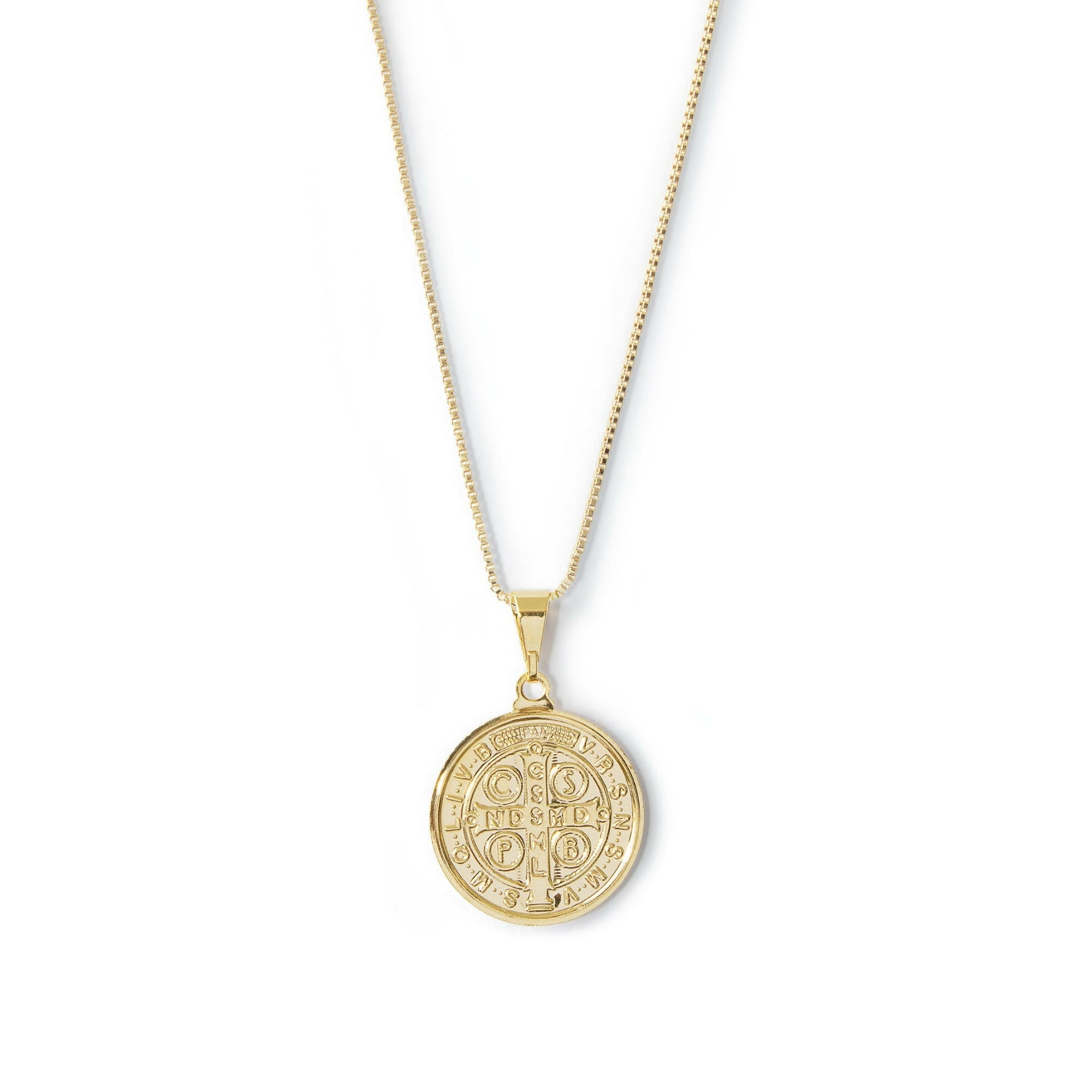 Collar San Benito de Oro Laminado 18K de AMBAR Joyería Fina
