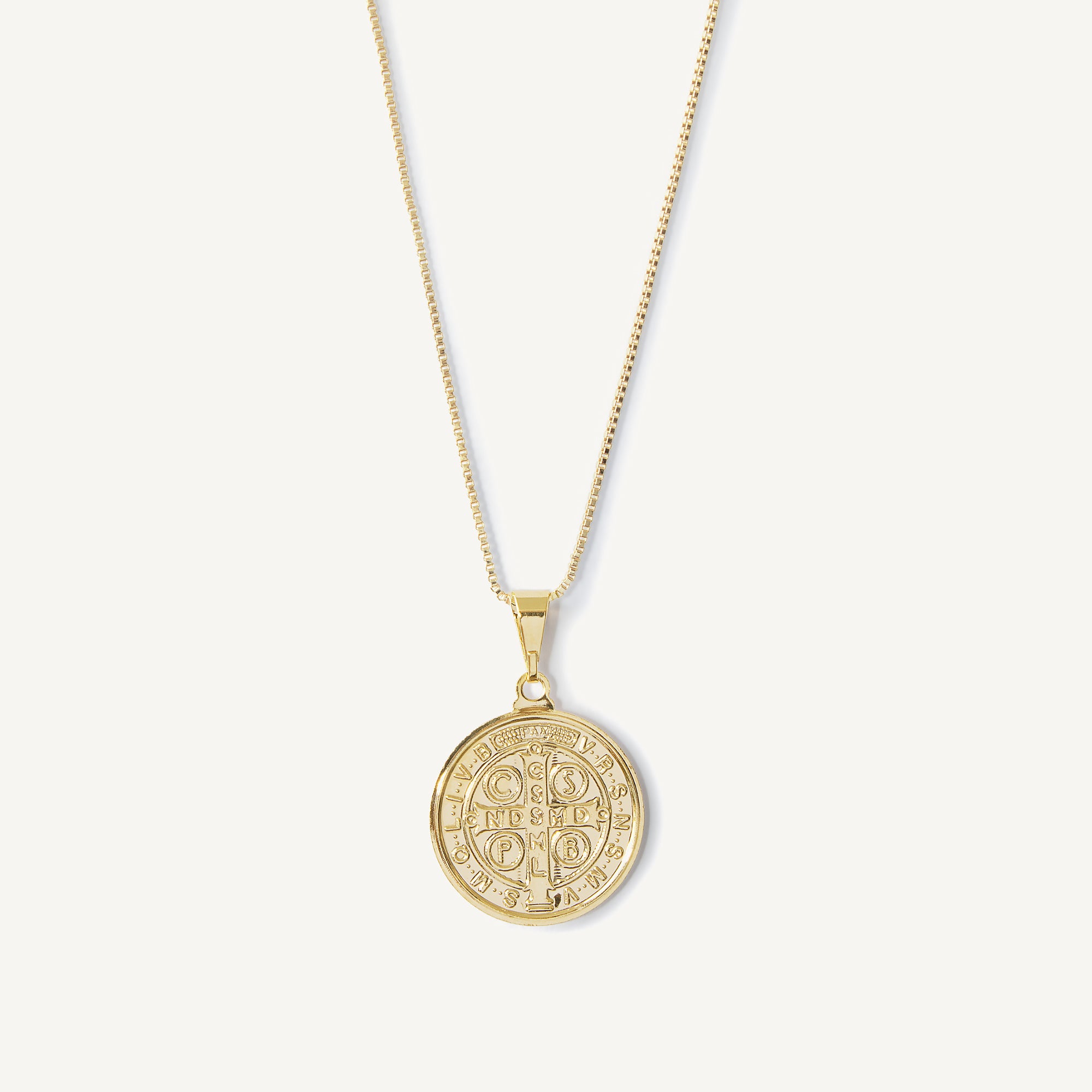 Collar San Benito de Oro Laminado 18K de AMBAR Joyería Fina