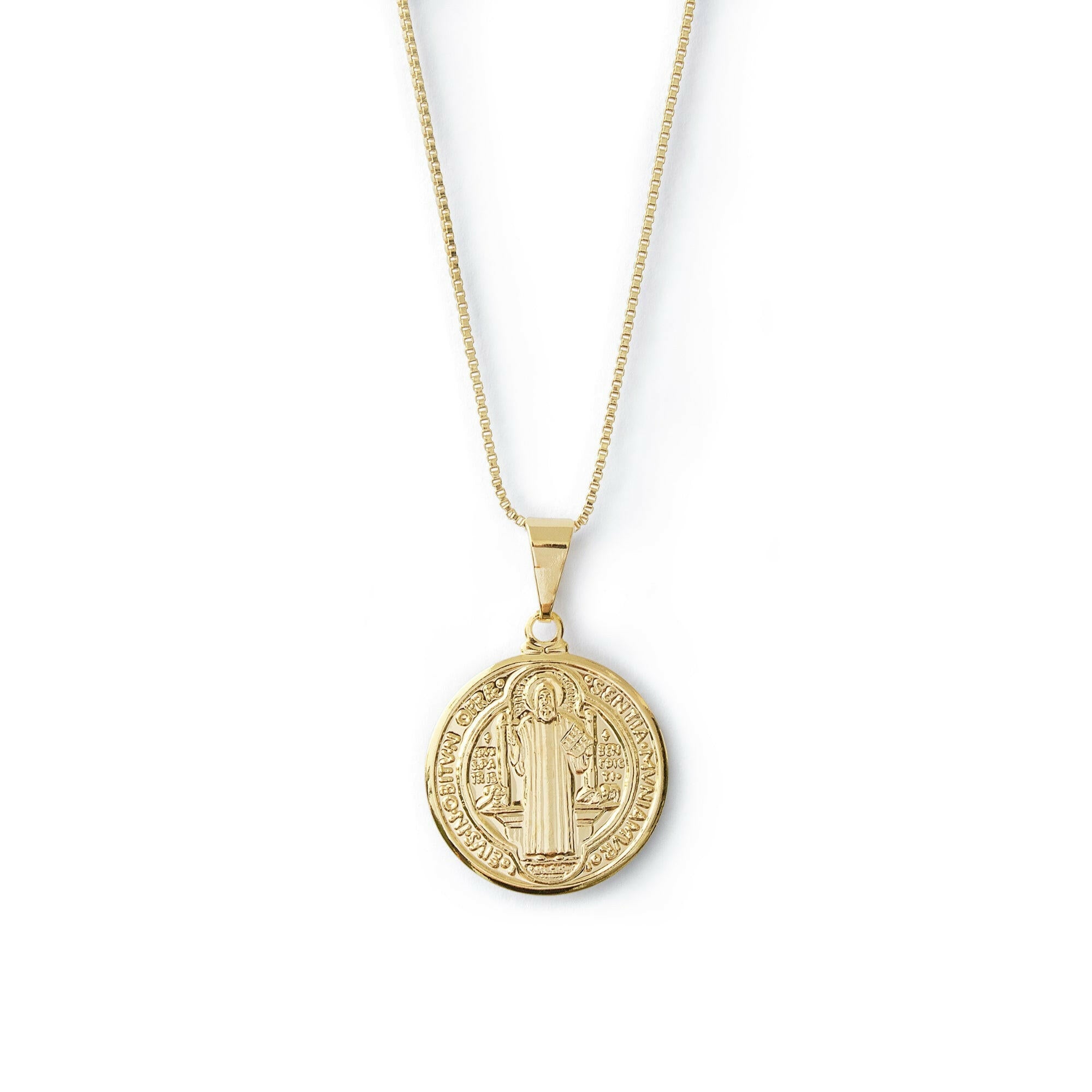 Collar San Benito de Oro Laminado 18K de AMBAR Joyería Fina