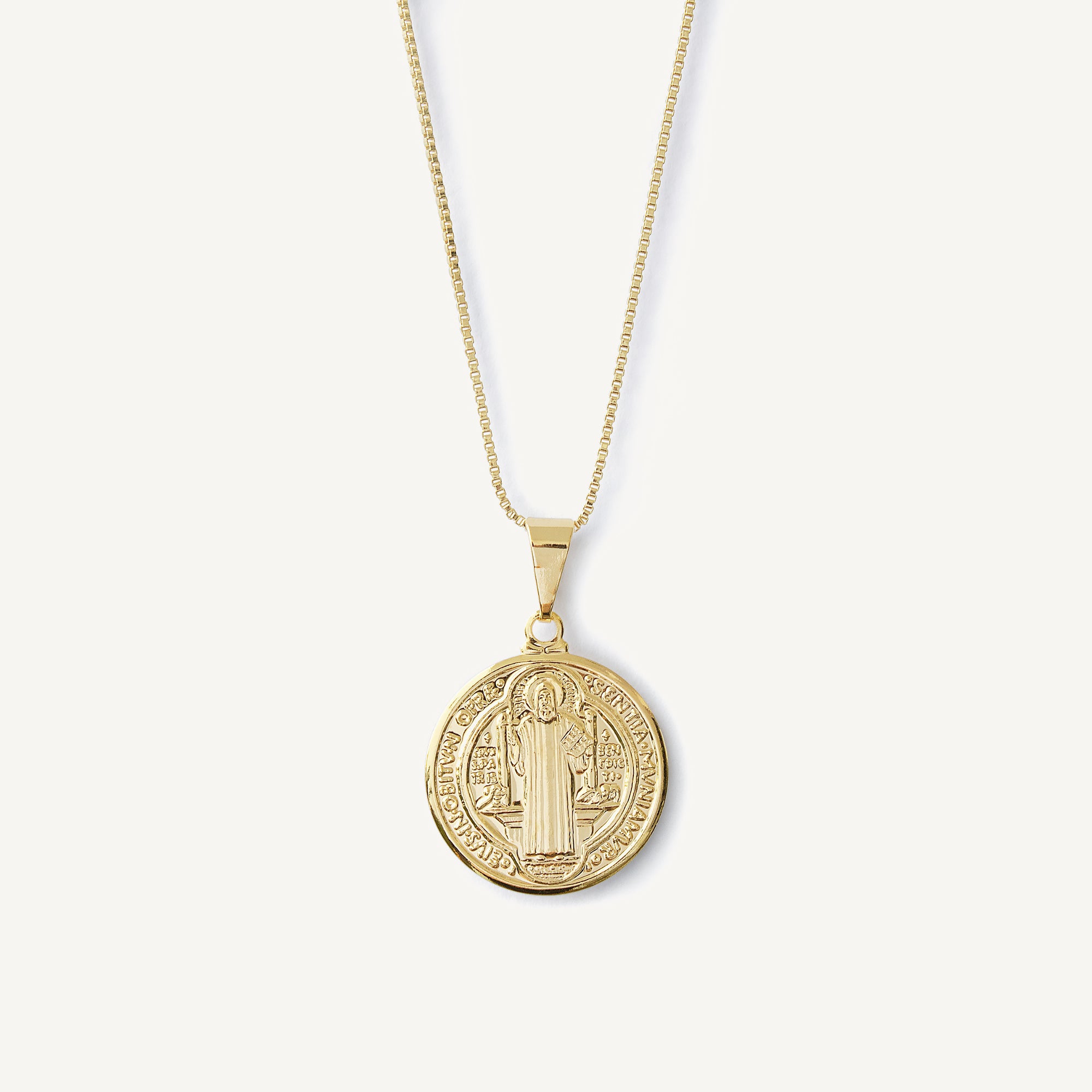 Collar San Benito de Oro Laminado 18K de AMBAR Joyería Fina