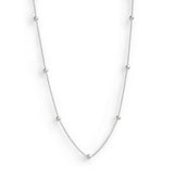 Collar Satélite trenzado y Bolita 0.3 cm elaborado en  Plata 925 de AMBAR Joyería Fina