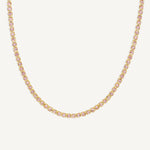 Collar tennis de cristal color blush enchapado en oro 18k de AMBAR joyería fina