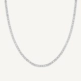Collar Tennis Rodio Trendy enchapado en oro de 18K de AMBAR Joyería Fina