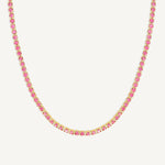 Collar tennis de rosa enchapado en oro 18k de AMBAR joyería fina