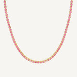 Collar tennis de rosa enchapado en oro 18k de AMBAR joyería fina