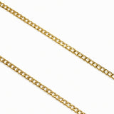 Detalle-cadena Grumet Legacy para hombre en oro laminado color oro amarillo italiano de AMBAR joyería fina