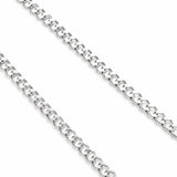 Detalle de cadena Cubana Prime para hombre en plata 925 brillante con eslabones clásicos de AMBAR joyería fina