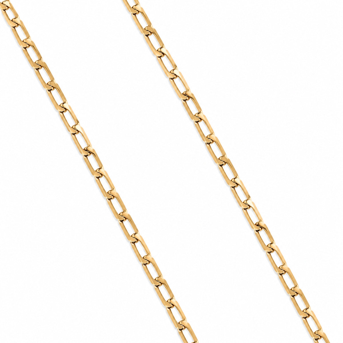 detalle cadena figaro de oro laminado