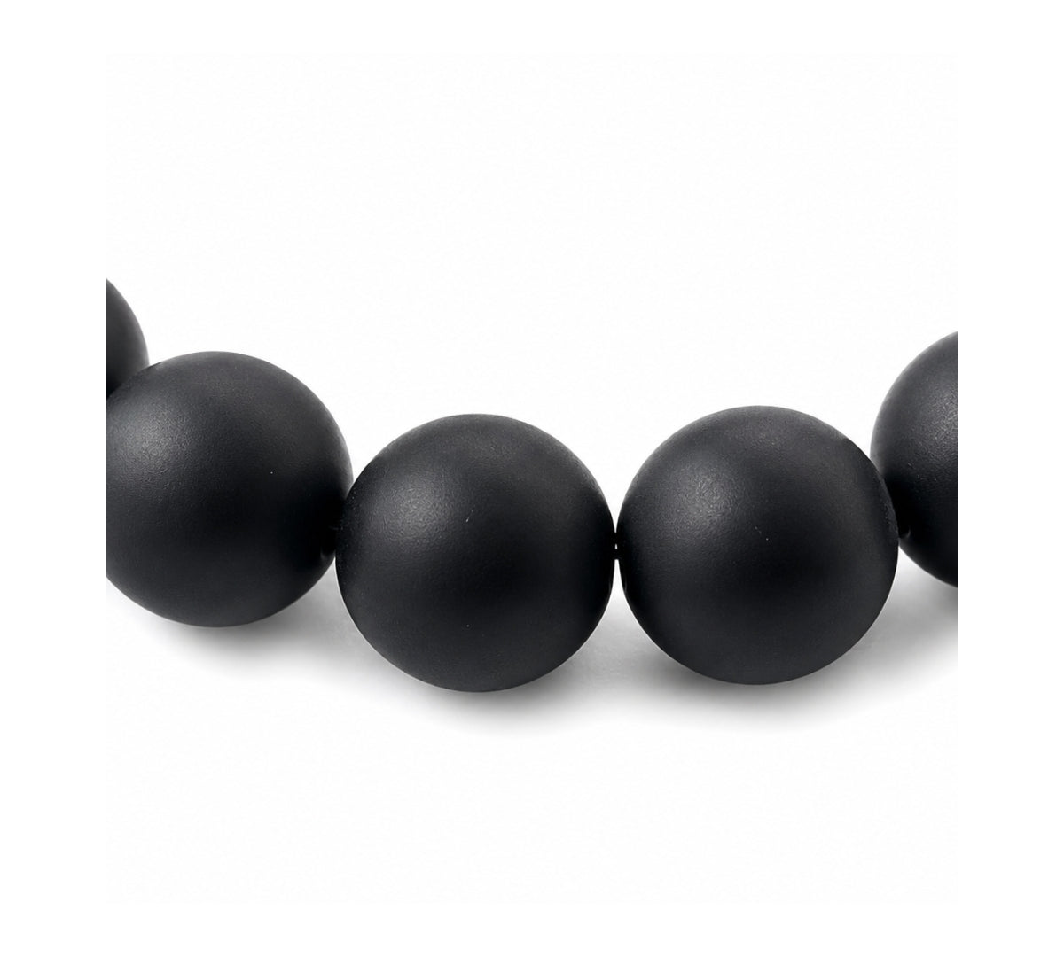 Primer plano de las esferas pulidas de piedra natural Onix Mate.