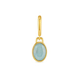 Dije power gemstone Aguamarina piedra del coraje enchapado en oro 18K de AMBAR Joyería Fina
