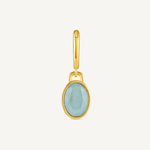 Dije power gemstone Aguamarina piedra del coraje enchapado en oro 18K de AMBAR Joyería Fina