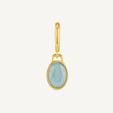 Dije power gemstone Aguamarina piedra del coraje enchapado en oro 18K de AMBAR Joyería Fina