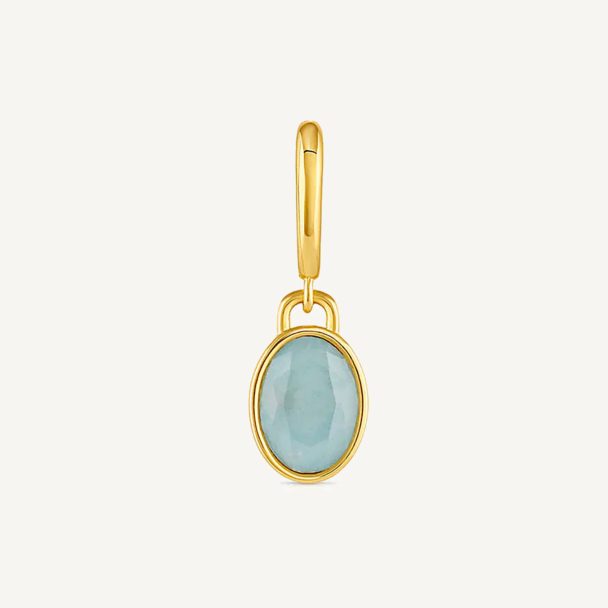Dije power gemstone Aguamarina piedra del coraje enchapado en oro 18K de AMBAR Joyería Fina