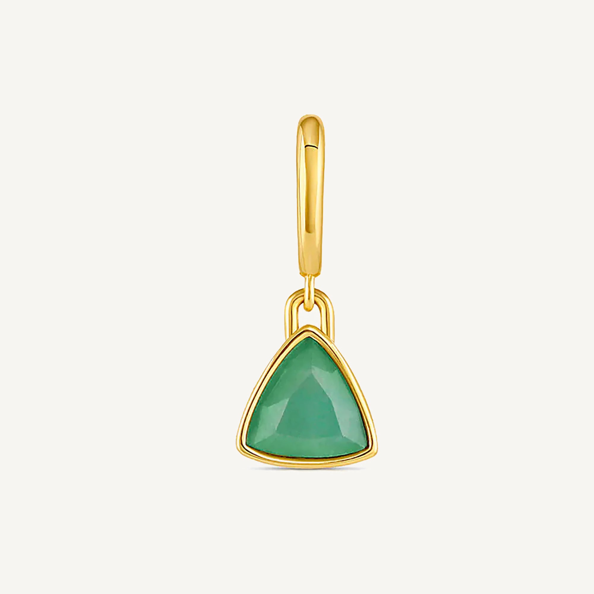 Dije Power Gemstone suerte Aventurina enchapado en oro 18K de AMBAR Joyería Fina