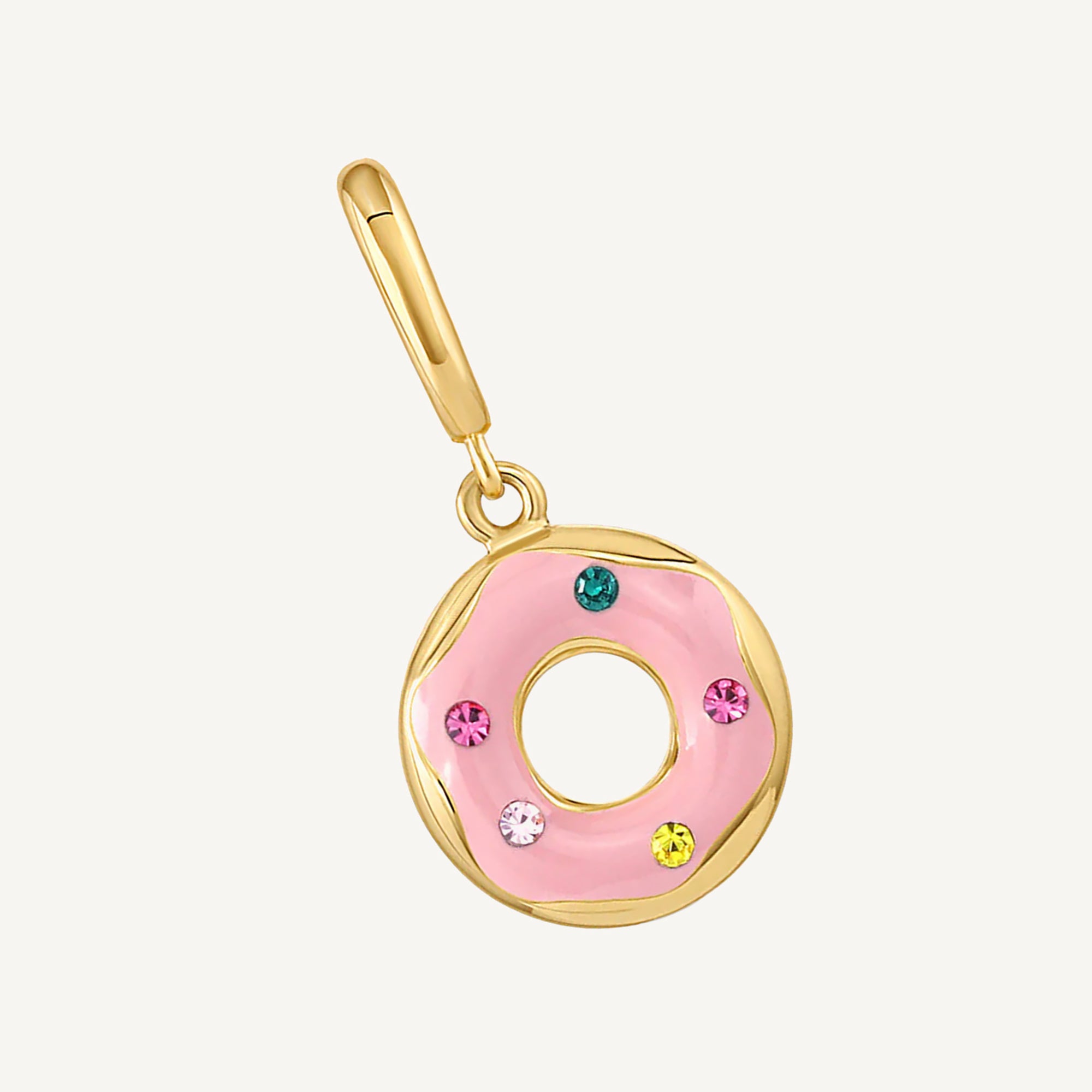 Dije Donut Trendy enchapado en oro de 18K de AMBAR Joyería Fina