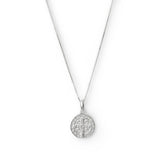 collar san benito, santo de las causas imposibles elaborado en plata 925 de AMBAR joyería
