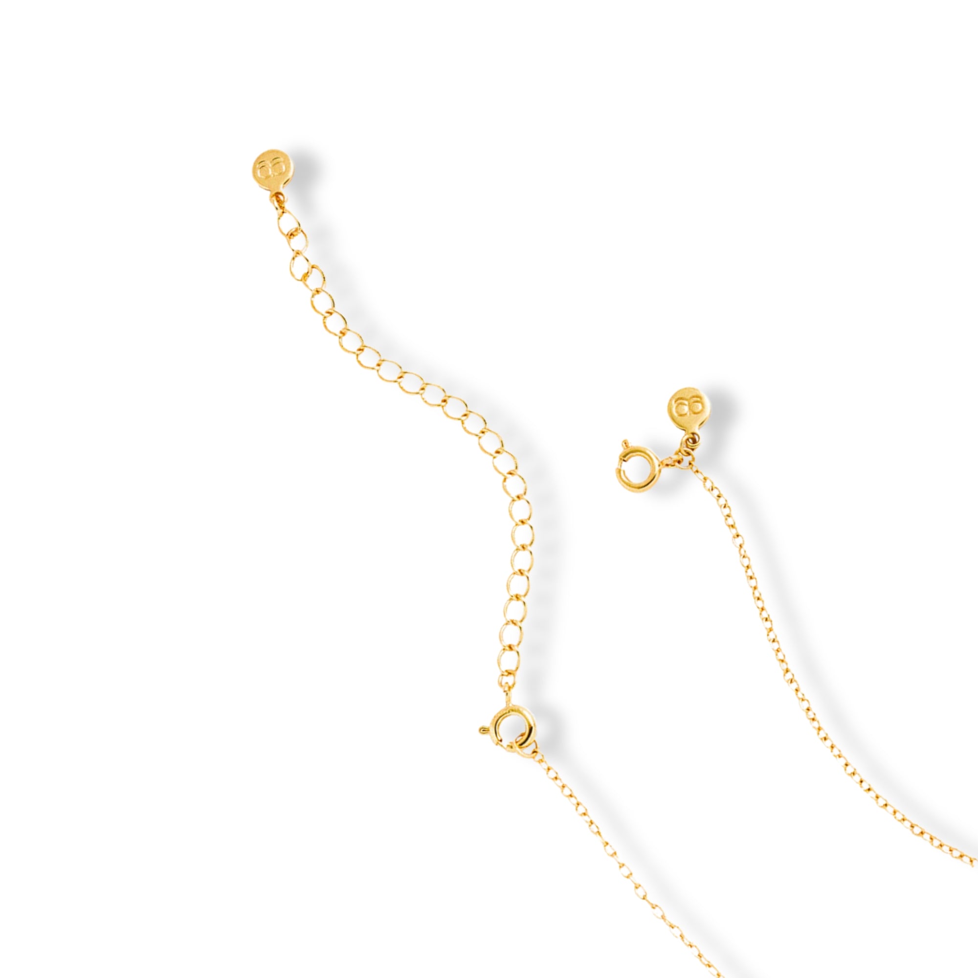 Extension argollada de cadena y collar modelo enchapado en Oro 18k de AMBAR Joyería Fina