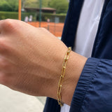 Pulsera de Oro Laminado Clip Minimal