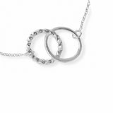 pulsera aros con textura  detalle con sistema ajustable regulable elaborada en plata 925 de AMBAR Joyería 